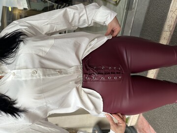 DERİ TAYT ÖNDEN BAĞCIKLI